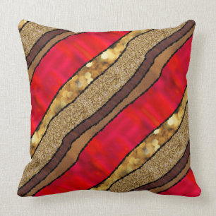 Izmir Red Throw Pillow