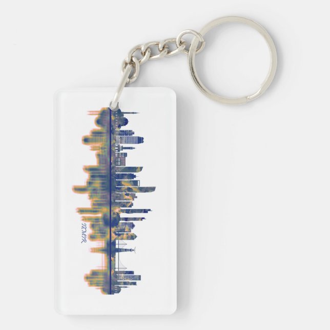 Izmir Skyline Keychain (Back)