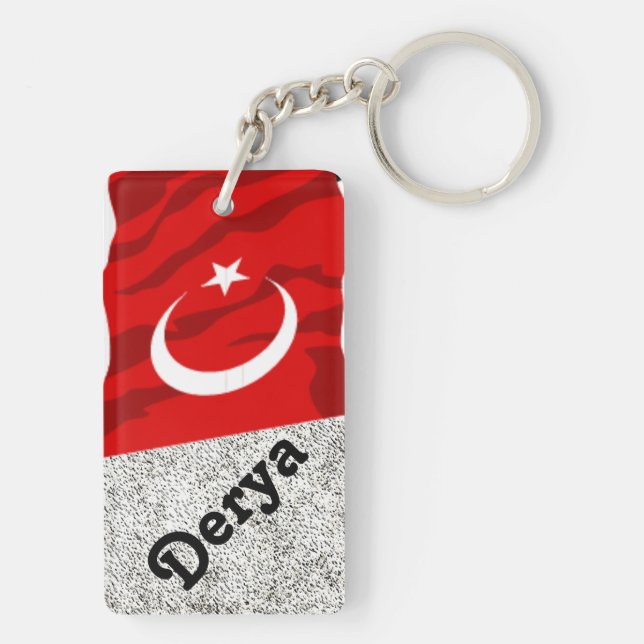 Izmir, Turkey Keychain (Back)
