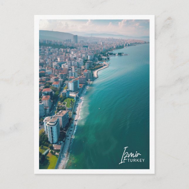 Izmir Turkey Travel Place illustration Postcard (Front)