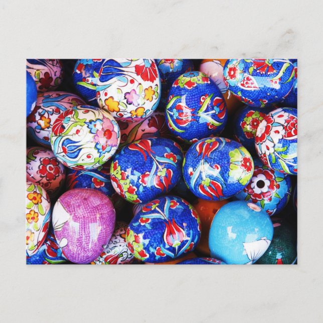 Iznik Design Ceramic Eggs Postcard (Front)