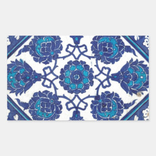 Iznik Floral Ethnic Tribal Turkish Mosaic Pottery Sticker