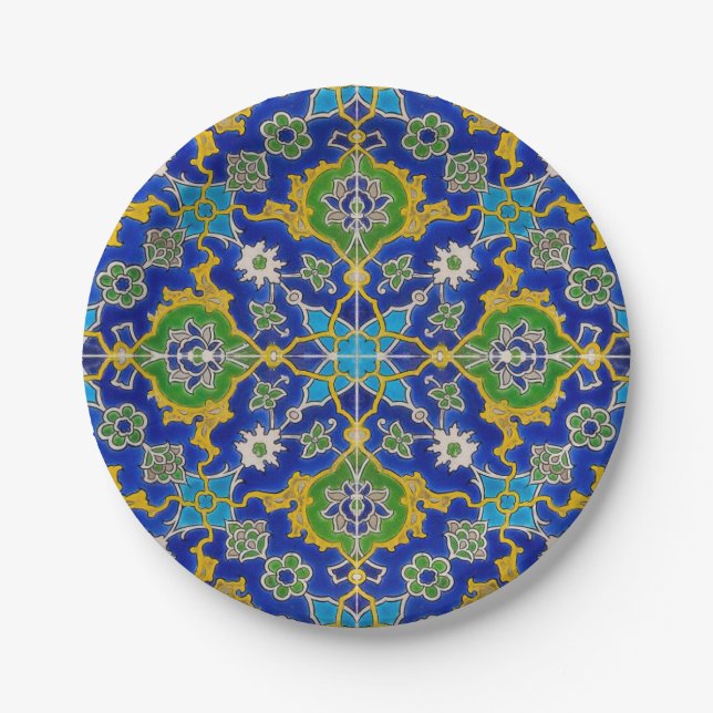 iznik tile paper plate (Front)