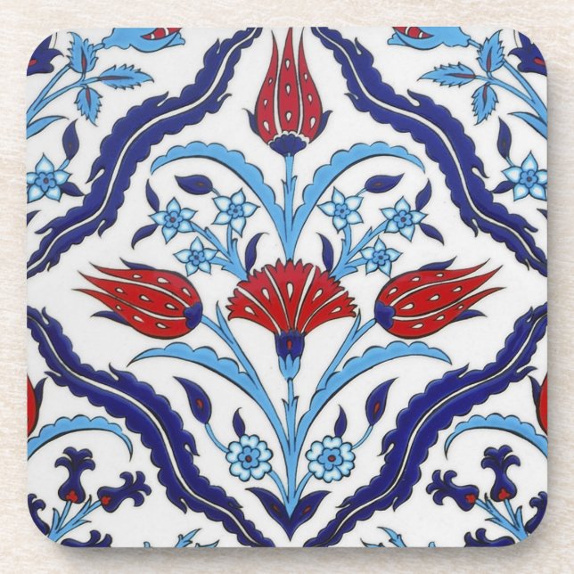 Iznik tiles Cork Coaster (Front)