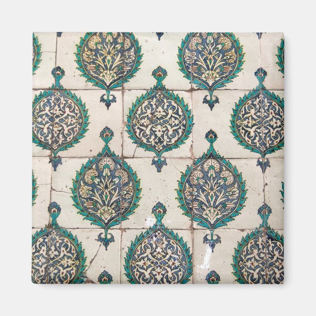 Iznik Tiles Green Magnet (Front)