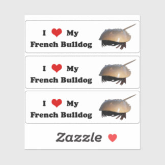 J'<3 mon autocollant de bouledogue français (limul