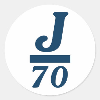 J/70 CLASSIC ROUND STICKER