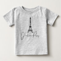 J' adore Paris Eiffel Tower Cute Grey