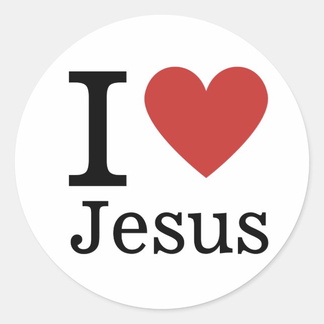 J'❤️ aime Jésus Stickers PERSONNALISABLES (Devant)