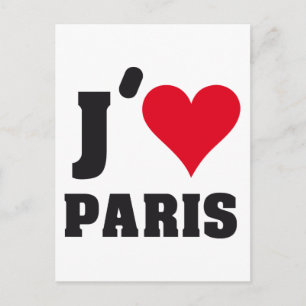 J´AIME PARIS POSTCARD