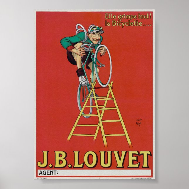 J.B. Louvet Bicycle Vintage Poster 1922 (Front)