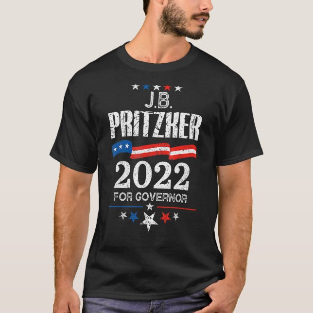 J B Pritzker Illinois Governor Election 2022 Democ T-Shirt (Front)