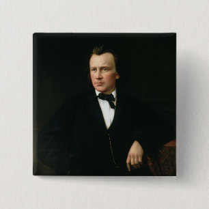 J. Brahms, c.1860 2 Inch Square Button