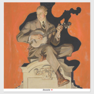 J.C. Leyendecker Banjo Player 1920 Art Deco Art