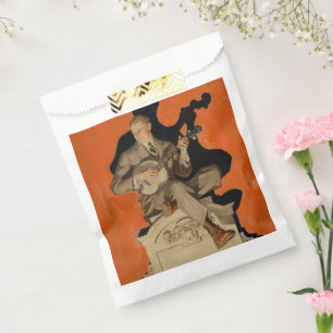 J.C. Leyendecker Banjo Player 1920 Art Deco Art Favour Bag