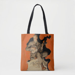 J.C. Leyendecker Banjo Player 1920 Art Deco Art Tote Bag
