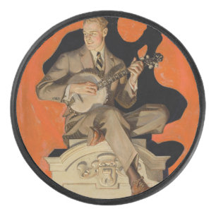 J.C. Leyendecker Joueur de banjo 1920 Art déco Art