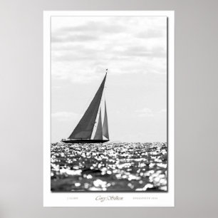J Class Endeavor B&W poster