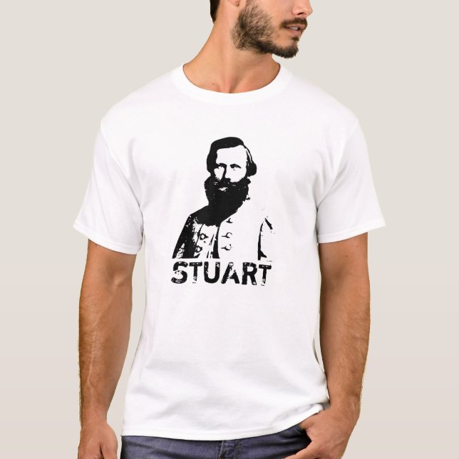 J.E.B. Stuart -- Black and White T-Shirt (Front)