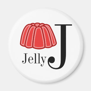 J est pour la lettre Jelly Magnets pour enfants