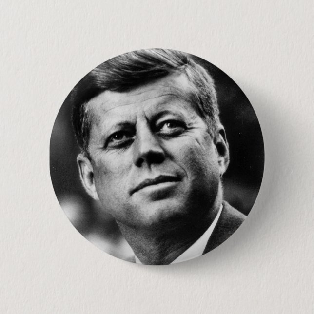 J.F.K. 2 INCH ROUND BUTTON (Front)