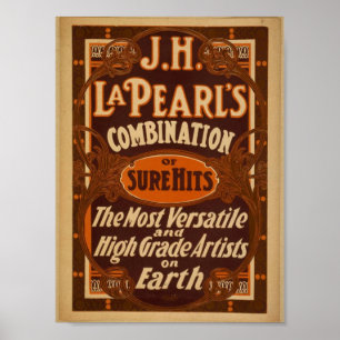 J.H.LaPearl's Combination of surehits Vintage Thea Poster