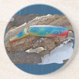 J & H "WIG LIT" Vintage Saltwater Lure Items Coaster