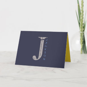 J Initial Collection Bar Mitzvah Carte de Remercie