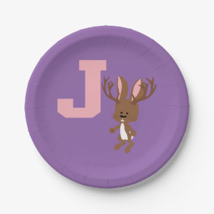 J is for Jackalope Paper Plate