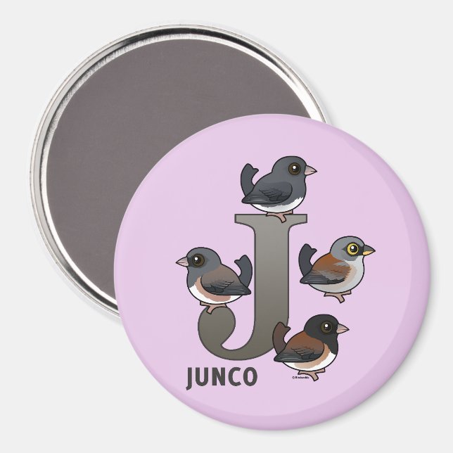J is for Junco Magnet (Front/Back)