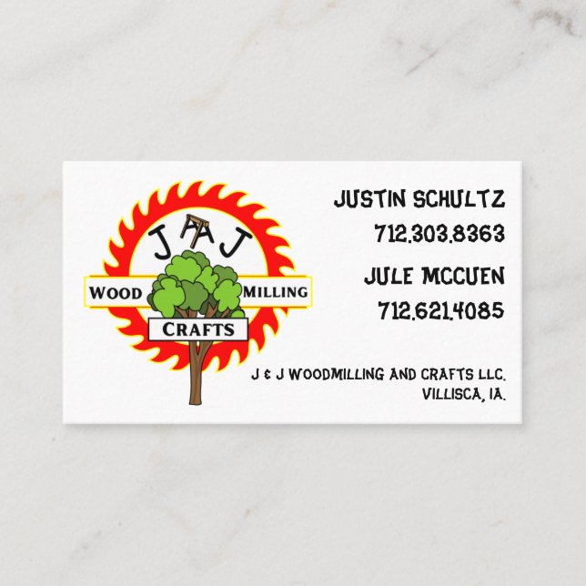 J & J Business Cards (Front)