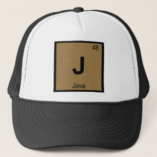 J - Java Coffee Chemistry Periodic Table Symbol Trucker Hat