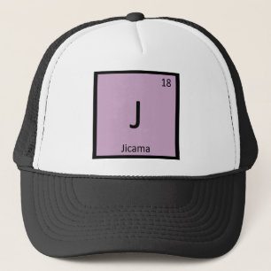 J - Jicama Vegetable Chemistry Periodic Table Trucker Hat