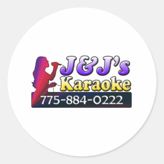 J&J's Karaoke Classic Round Sticker