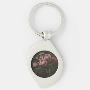 J.L. Jensen - Roses and Tree Anemones in a ... Keychain