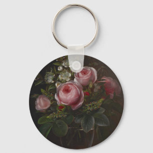 J.L. Jensen - Roses and Tree Anemones in a ... Keychain