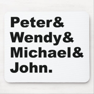 J.M. Barrie's Peter Pan   Peter Wendy Michael John Mouse Pad