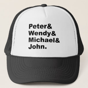 J.M. Barrie's Peter Pan Peter Wendy Michael John Trucker Hat