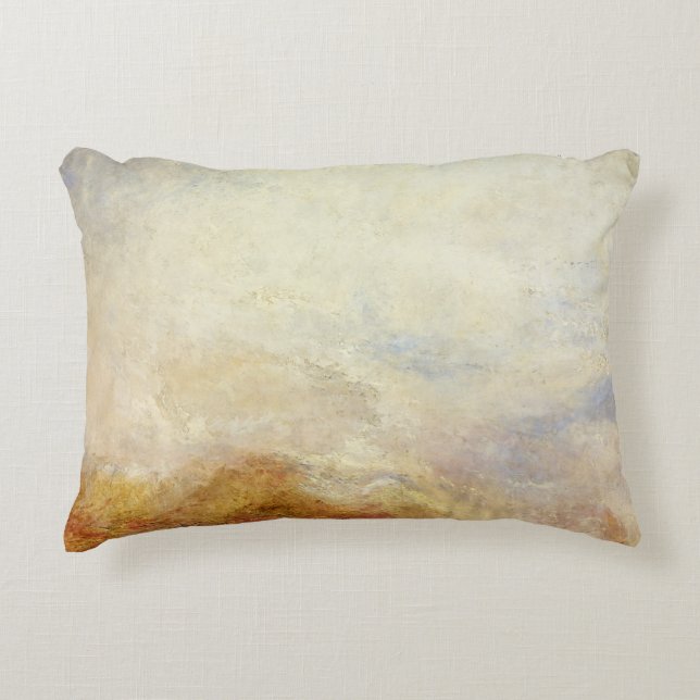 J. M. W. Turner - A mountain scene, Val d'Aosta Decorative Pillow (Front)