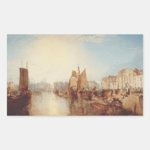 J.M.W. Turner: Harbor of Dieppe Romantic Fine Art Sticker