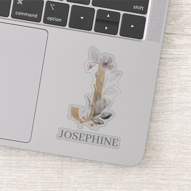 J Monogram Floral Personalized (Detail)