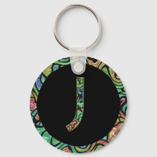 J Monogram Keychain