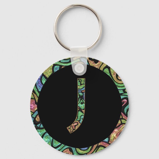 J Monogram Keychain (Front)