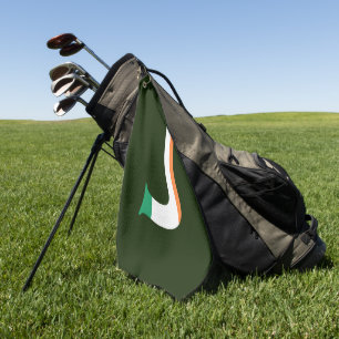 J Monogram overlaid on Irish Flag gtcnt Golf Towel