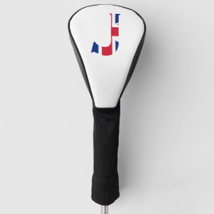 J Monogram overlaid on Union Jack Flag dccnt Golf Head Cover