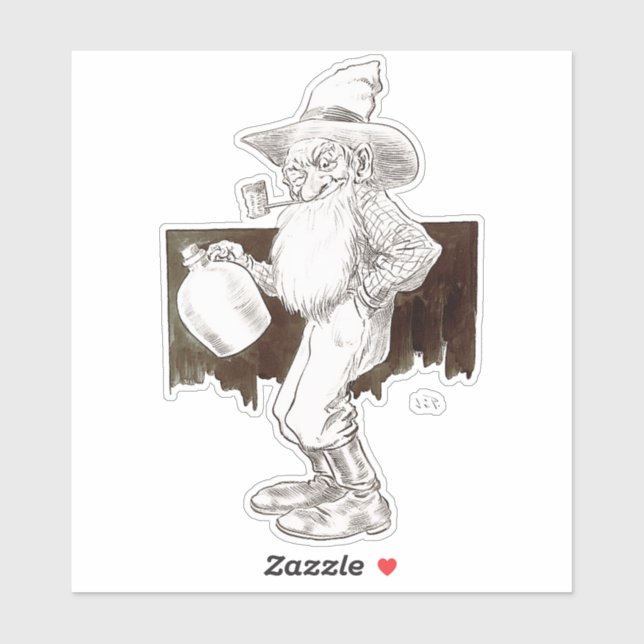 J P Bernard Moonshiner Custom-Cut Vinyl Stickers (Sheet)