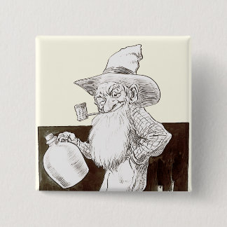 J P Bernard Moonshiner (Sepia) 2 Inch Square Button