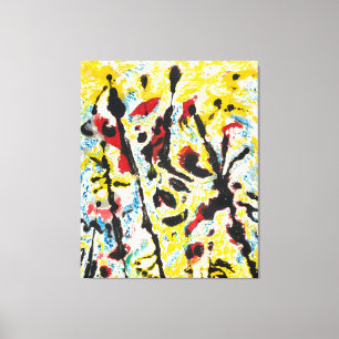 J. P. - MOON VIBRATIONS - c. 1953-1955 -Abstract- Canvas Print