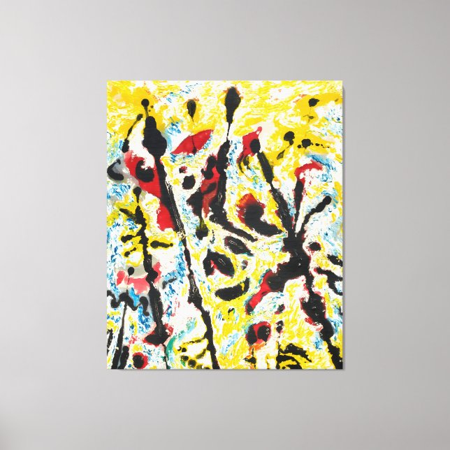 J. P. - MOON VIBRATIONS - c. 1953-1955 -Abstract- Canvas Print (Front)