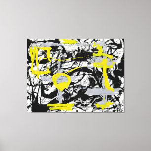 J. P. - Number 12A Yellow, Grey, Black - 1948 -    Canvas Print